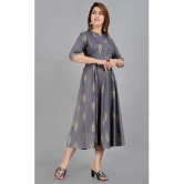 Smien - Grey Rayon Womens Anarkali Kurti ( Pack of 1 ) - None