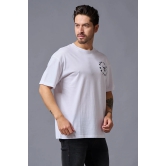 Cruel (in Gradient) Printed White Oversized T-Shirt for Men 3XL