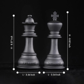 Artarium Chess Pieces King & Queen Statue Sculpture for Home Decor | Office Decor | Table Decoration Set of 2 (White)