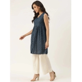 Kbz - Blue Rayon Womens Flared Kurti ( Pack of 1 ) - None