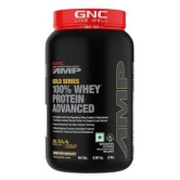 GNC AMP Gold 100% Whey Protein Advanced Double Rich Chocolate Powder 2 lbs