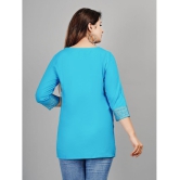 SIPET - Light Blue Rayon Womens Tunic ( Pack of 1 ) - None