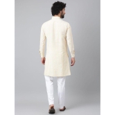 KLOSET By RIAG Cream Cotton Regular Fit Men's Kurta Pyjama Set ( Pack of 1 ) - None