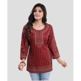 Meher Impex - Maroon Crepe Womens Tunic ( Pack of 1 ) - None