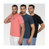 Zeffit - Multicolor Cotton Blend Regular Fit Mens T-Shirt ( Pack of 3 ) - None