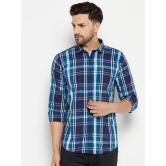 Men Slim Fit Checkered Spread Collar Casual Shirt