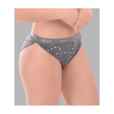 Madam Dark Grey PANTY Lace Printed Womens Hipster ( Pack of 1 ) - None