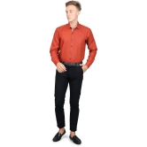 Supersquad Cotton Blend Regular Fit Full Sleeves Mens Formal Shirt - Orange ( Pack of 1 ) - None