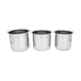 HOMETALES Steel Stainless Steel ( Set of 3 )