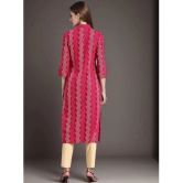 KIPEK Rayon Printed Shirt Style Womens Kurti - Red ( Pack of 1 ) - None