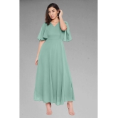 JASH CREATION - Mint Green Georgette Womens Gown ( Pack of 1 ) - None