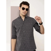 Dillinger 100% Cotton Regular Fit Printed Full Sleeves Mens Casual Shirt - Grey ( Pack of 1 ) - None