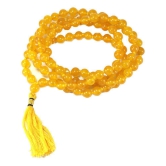 Moksha Yellow Agate Hakik Mala with 108+1 Stone