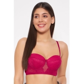 Clovia Pack of 1 Lace Womens Bralette Bra ( Red ) BR2000R04 - None