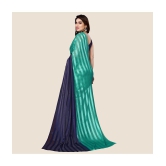 ANAND SAREES Satin Striped Saree Without Blouse Piece - Green ( Pack of 1 ) - Green