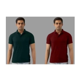 SKYRISE - Multicolor Cotton Blend Slim Fit Men's Polo T Shirt ( Pack of 2 ) - None