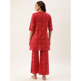 Ethnic Motifs Red Kurta & Palazzo-M