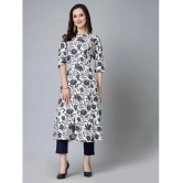 Stylum Rayon Printed Front Slit Womens Kurti - Blue ( Pack of 1 ) - None