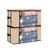 HOMETALES Non-Woven Cloth Storage / Organizer with Transparent Window,Blue (2U)