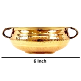 DOKCHAN Handcrafted Brass Urli Bowl in Hammered Design Home/Office Decoration Decorative