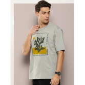 Dillinger Cotton Oversized Fit Printed Half Sleeves Mens T-Shirt - Grey ( Pack of 1 ) - None