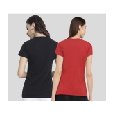 CHOZI - Multi Color Cotton Blend Regular Fit Women's T-Shirt ( Pack of 2 ) - None