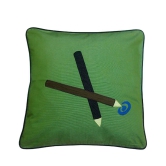 Hugs'n'Rugs Single Cotton Green Cushion Cover (40 x 40 cm) 16 x 16 - Multi