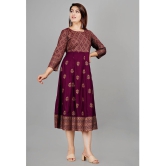 Smien - Purple Rayon Women''s Anarkali Kurti ( Pack of 1 ) - None