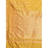 Om Shantam Sarees - Mustard Banarasi Silk Saree With Blouse Piece ( Pack of 1 ) - Mustard