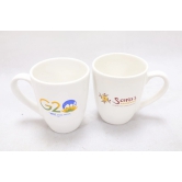 Khurja Souvenir Mug (Set of 2) White