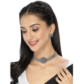 Sukkhi Silver Alloy Necklace Set ( Pack of 1 ) - Silver