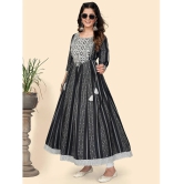 Vbuyz Cotton Embroidered Anarkali Black Kurti - None