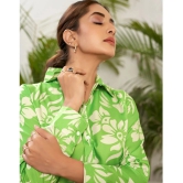 Selvia Lime Green Printed Pant Top Set - None