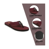 G Best Maroon Mens Thong Flip Flop - None