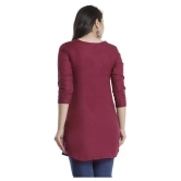 JC4U - Maroon Viscose Womens Straight Kurti - XXL