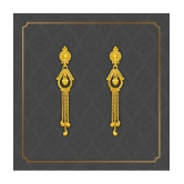 LUV FASHION Golden Drop Earrings ( Pack of 1 ) - Golden