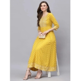 Stylum - Mustard Rayon Womens Flared Kurti ( Pack of 1 ) - None