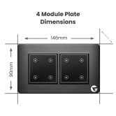 L&G 4M Touch Switch Board, Smart Touch Switch Panel | German Technology with Indian Standards-Bronze / Glass