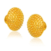 LUV FASHION Golden Jhumki Earrings ( Pack of 1 ) - Golden