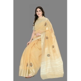 OFLINE SELCTION - Beige Silk Saree With Blouse Piece ( Pack of 1 ) - Beige