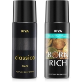 Riya Classico & Born Rich Deodorant Spray & Perfume For Men 300 ( Pack of 2 )