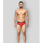 BASIICS By La Intimo - Red Cotton Blend Mens Briefs ( Pack of 1 ) - XL