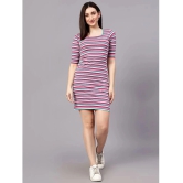 Diaz Cotton Blend Striped Mini Womens Bodycon Dress - Multicolor ( Pack of 1 ) - None