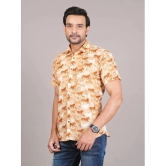 JC4U 100% Cotton Regular Fit Printed Half Sleeves Mens Casual Shirt - Orange ( Pack of 1 ) - None