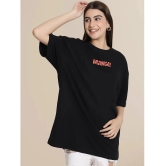 Fabflee Black Cotton Loose Fit Womens T-Shirt ( Pack of 1 ) - None