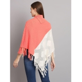 eWools.in Woollen Round Neck Women''s Ponchos & Capes - Orange ( ) - None