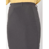 Smarty Pants - Grey Cotton Womens Straight Skirt ( Pack of 1 ) - None