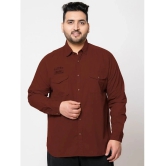 IVOC 100% Cotton Regular Fit Solids Full Sleeves Mens Casual Shirt - Rust ( Pack of 1 ) - None