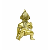 COPPERHOARD Brass Ashta Dhatu Laddu Gopal Kanha Bal Krishna Statue Idol 550 Grams for Home Temple Pooja Mandir