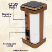 4 Tube 360 Degree Extra Bright Emergency Light 6 hrs Lantern Emergency Light  (Copper)